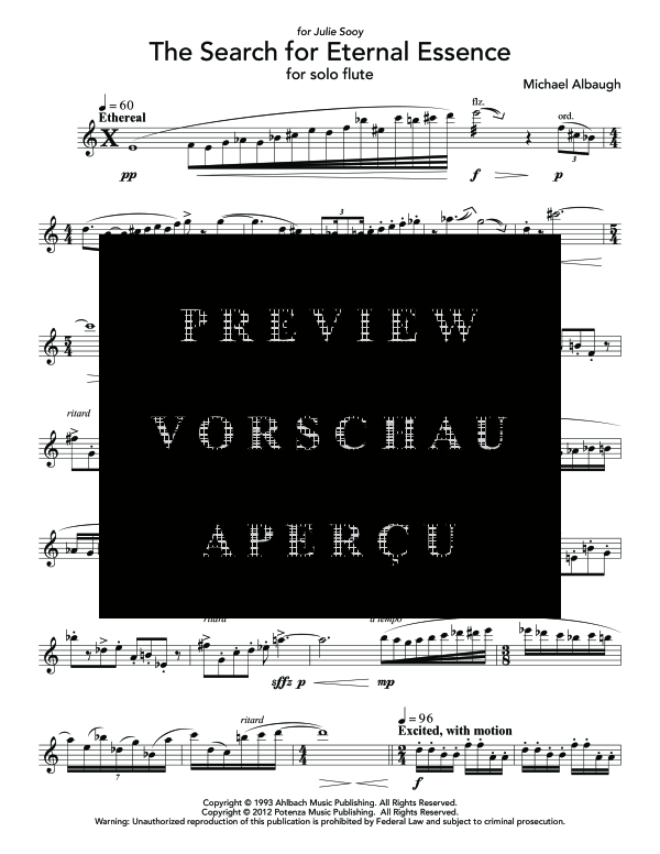 Product gallery: Page 6 of 10 Search for Eternal Essence, The, , (flute solo)