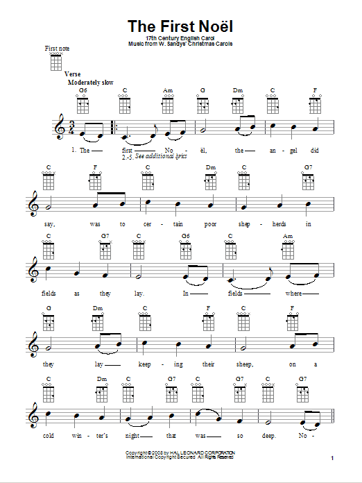 Product gallery: Page 1 of 1 The First Noel, 17th Century English Carol