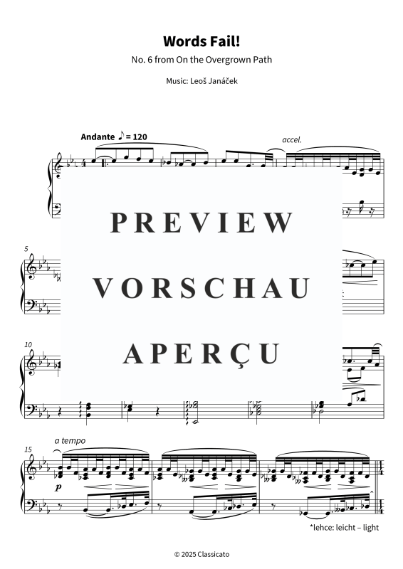 Produktgalerie: Seite 5 von 6 Words Fail! - No. 6 from On the Overgrown Path, , Klavier Solo