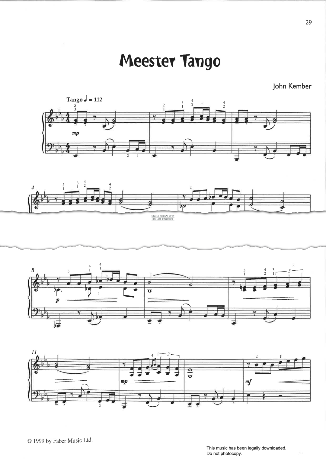 Produktgalerie: Seite 1 von 1 Meester Tango, John Kember, Klavier