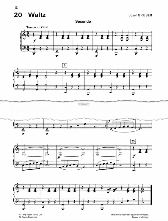 Produktgalerie: Seite 1 von 1 Waltz, Josef Gruber, Klavier