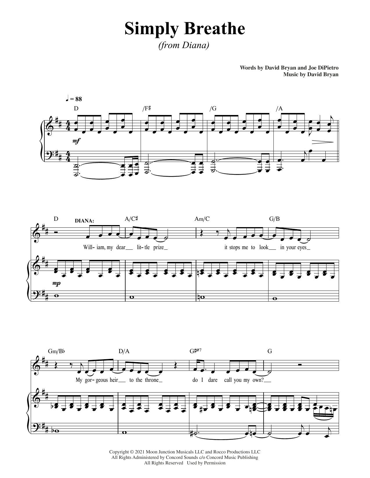 Produktbild zu: Simply Breathe (Solo Version) (from Diana)