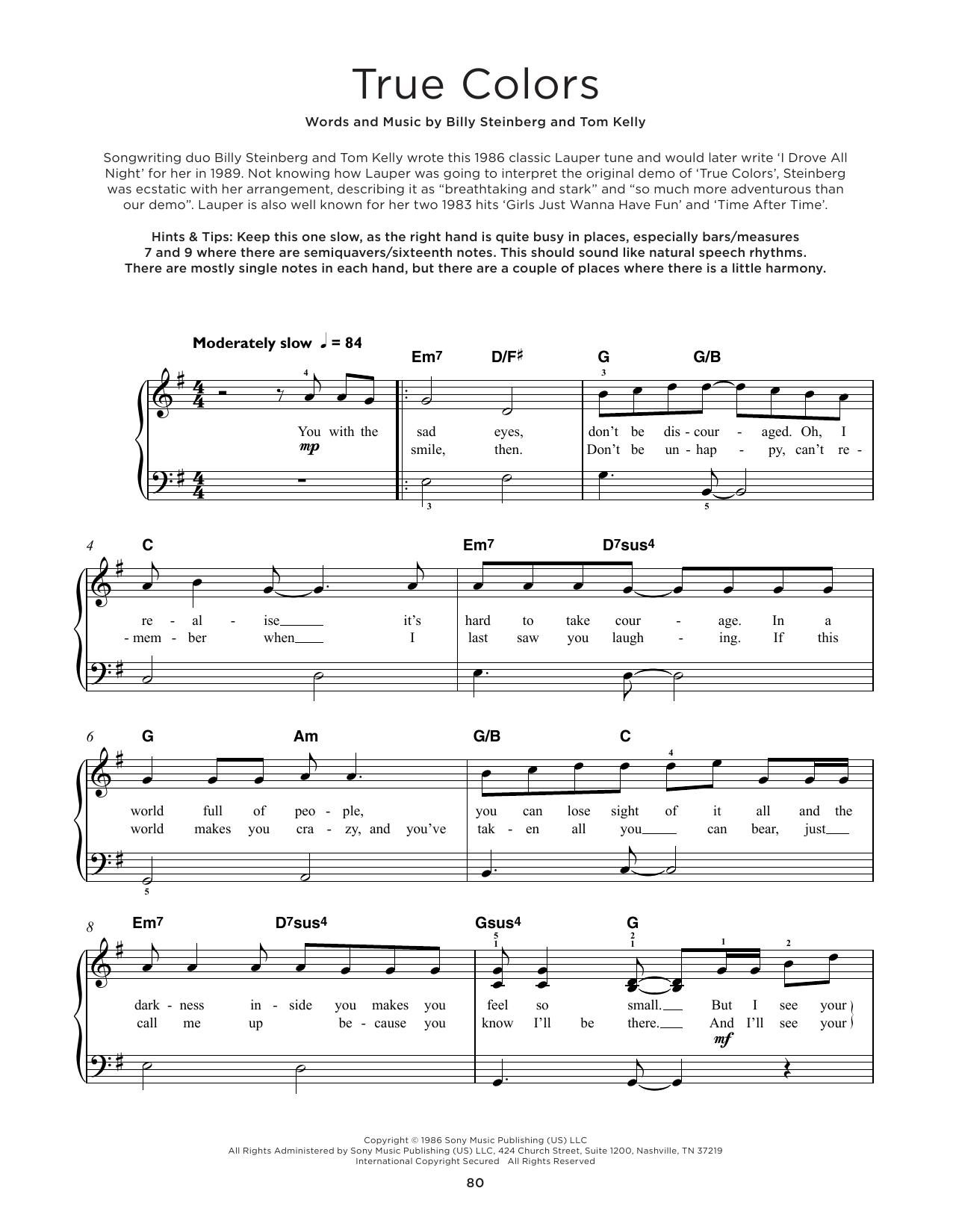 Product picture to:  True Colors - Cyndi Lauper