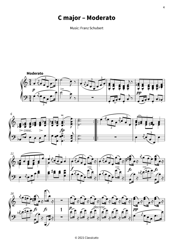 Produktgalerie: Seite 1 von 11 Moments musicaux D 780 (op. 94) - Six Romantic Character Pieces for Piano, , Klavier Solo