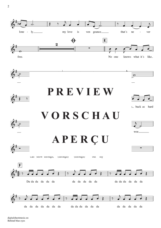 Product gallery: Page 3 of 4 Behind blue eyes , Limp Bizkit / The Who, (transverse flute)