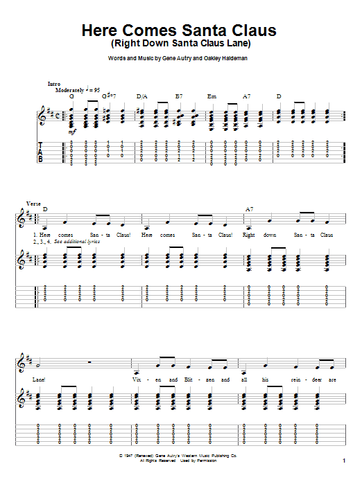 Produktbild zu: Here Comes Santa Claus (Right Down Santa Claus Lane)