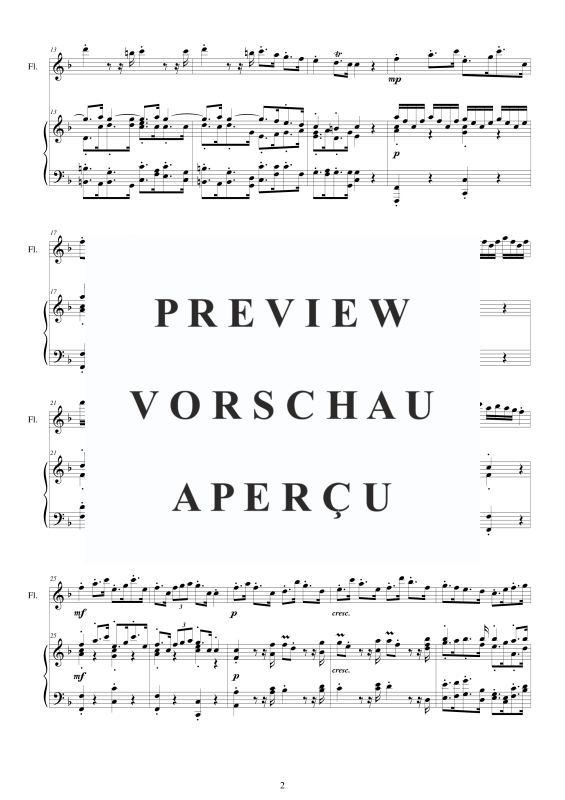 Produktgalerie: Seite 3 von 11 Flute Concerto No.2 in F-Dur Op.5, , Querflöte Solo und Klavier/Cembalo