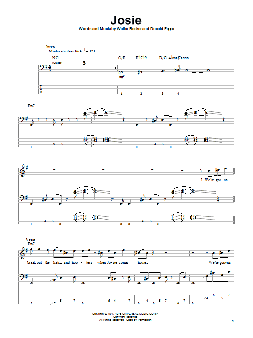 Produktgalerie: Seite 1 von 1 Josie, Steely Dan, E-Bass