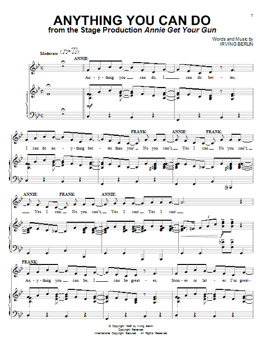 Produktbild zu: Anything You Can Do (from Annie Get Your Gun)