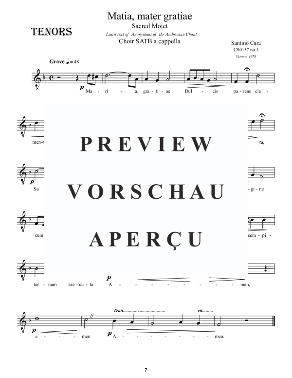Produktgalerie: Seite 8 von 9 Maria, mater gratiae, , Gemischter Chor