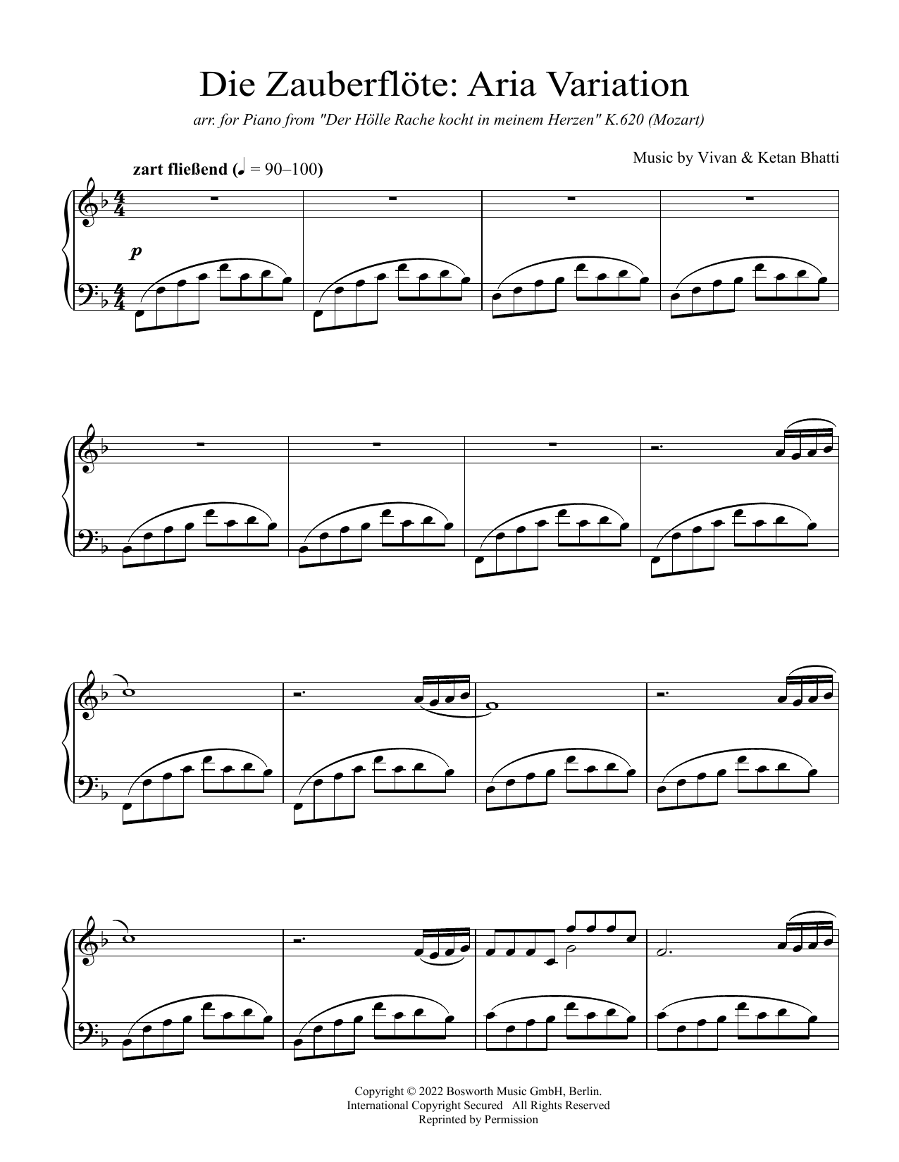 Produktgalerie: Seite 1 von 1 Die Zauberflöte: Aria Variation, Vivan & Ketan Bhatti, Klavier