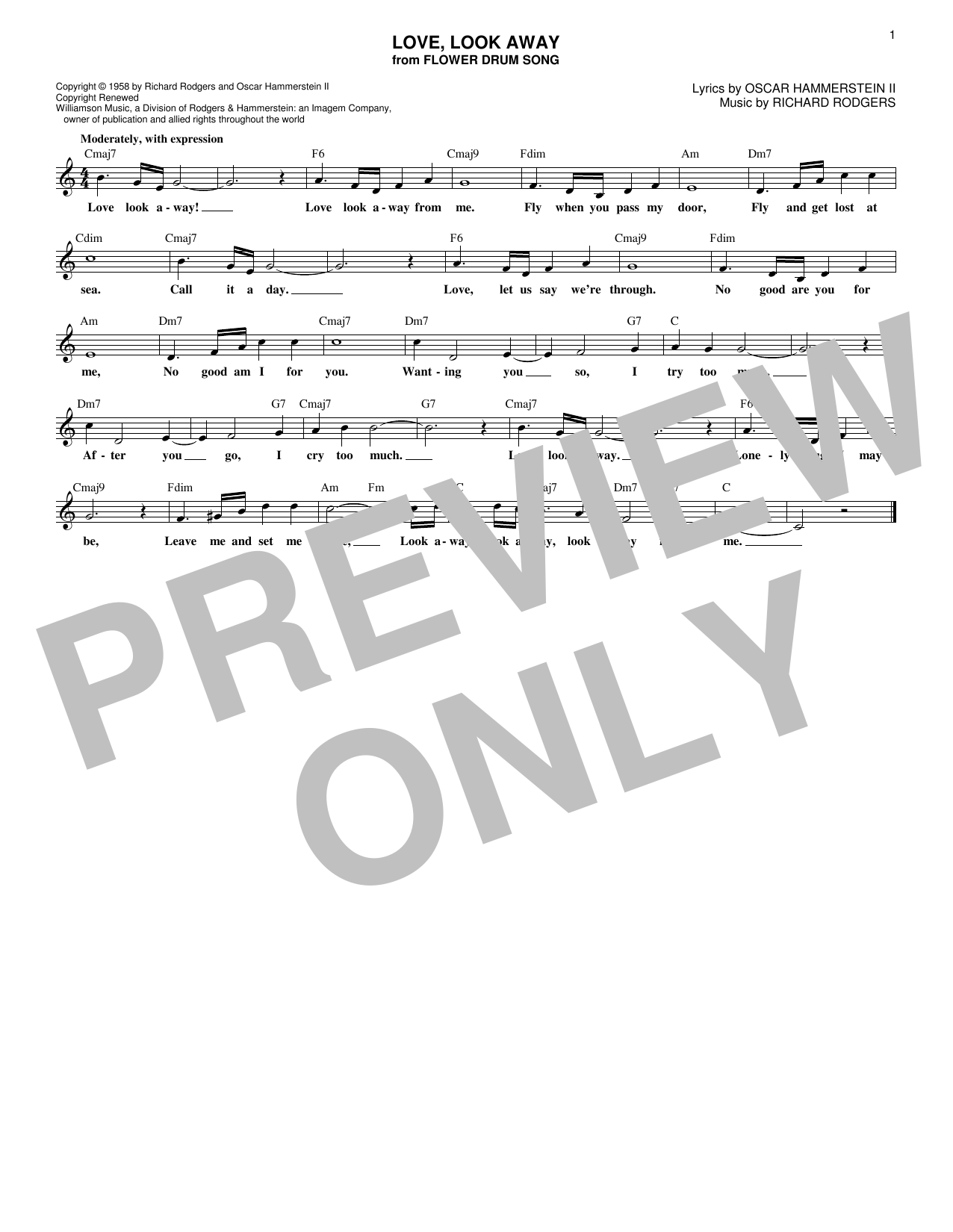 Product picture to:  Love, Look Away - Rodgers & Hammerstein