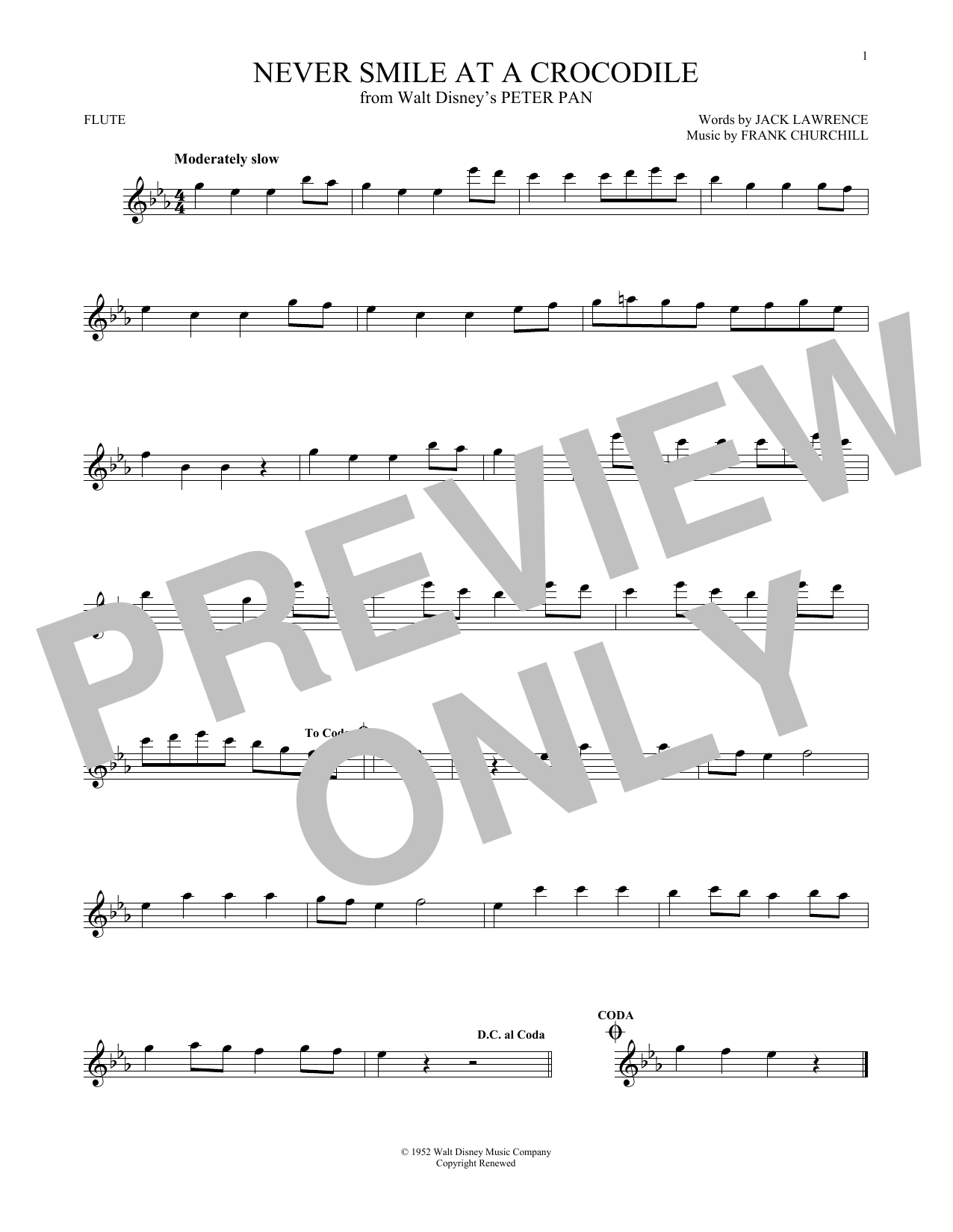 Product gallery: Page 1 of 1 Never Smile At A Crocodile, Frank Churchill