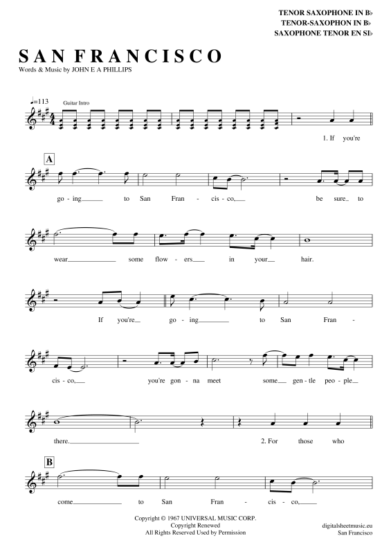 Product gallery: Page 1 of 4 San Francisco , Mckenzie, Scott, Tenor Saxophone