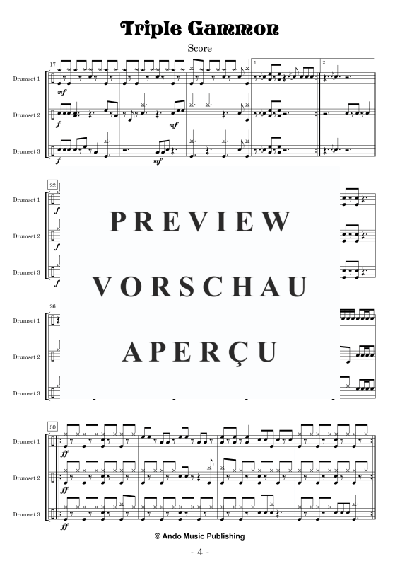 Produktgalerie: Seite 6 von 11 Triple Gammon, , Drumset Trio