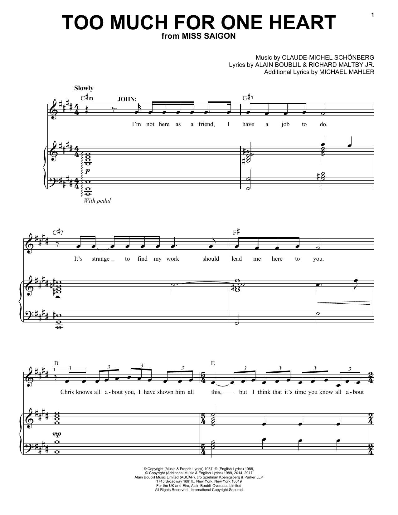 Produktbild zu: Too Much For One Heart