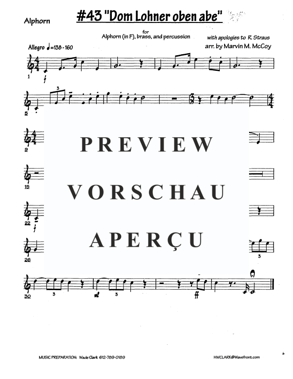 Produktgalerie: Seite 11 von 11 Dom Lohner Oben Abe, , Alphorn, Blechbläser Ensemble und Schlagwerk