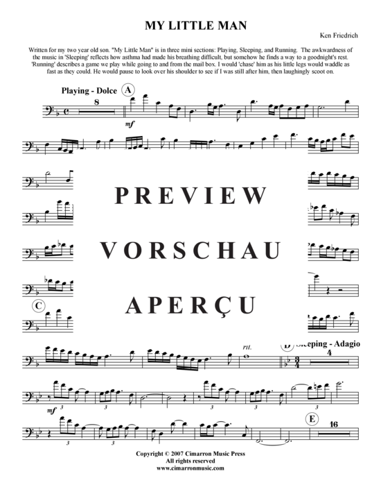 Product gallery: Page 13 of 14 My Little Man (Son: Karlten) , , Baritone/Trombone and Piano