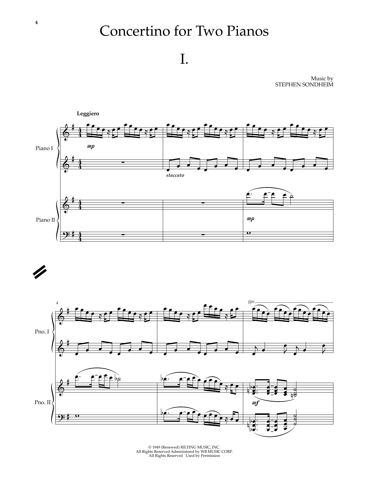 Produktbild zu: Concertino For Two Pianos
