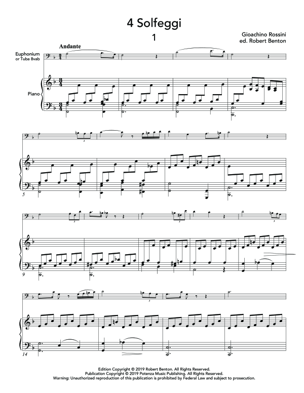 Product gallery: Page 1 of 11 4 Solfeggi, , (euphonium or tuba and piano)