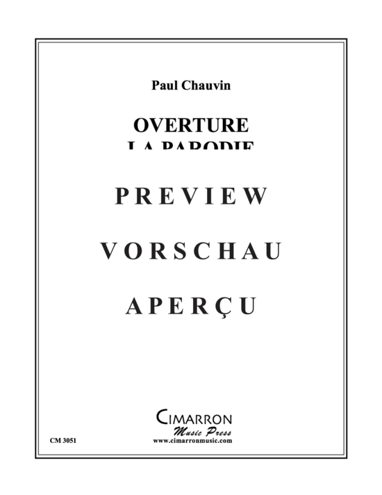 Produktgalerie: Seite 2 von 19 Overture la Parodie , , (Blechbläserquintett)