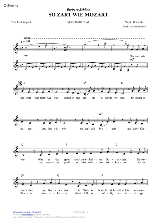 Produktbild zu: So zart wie Mozart Barbara Schöne