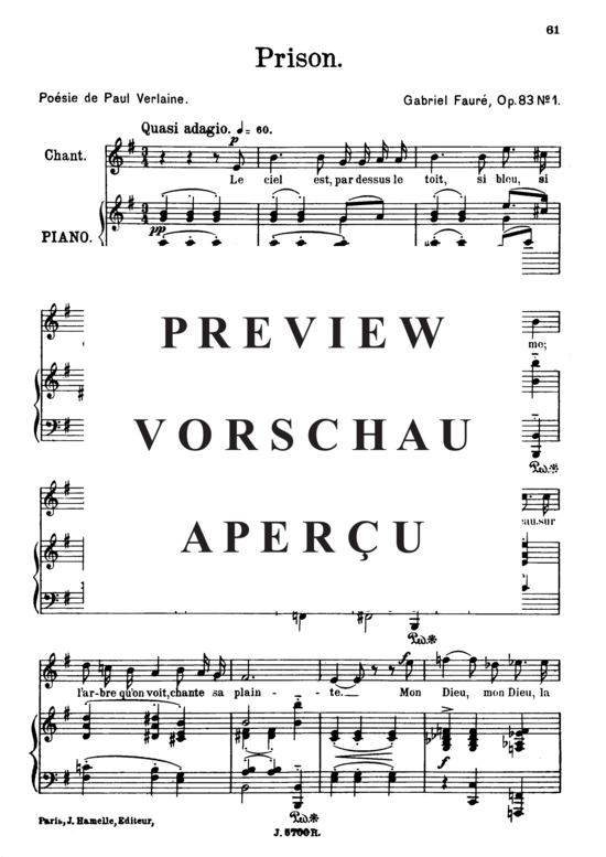 Product gallery: Page 2 of 3 Prison Op.83 No.1, , High Voice and Piano