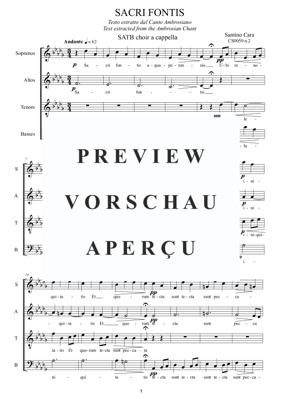 Produktgalerie: Seite 2 von 7 Sacri fontis - Ambrosianischer Gesang, , Gemischter Chor a capella