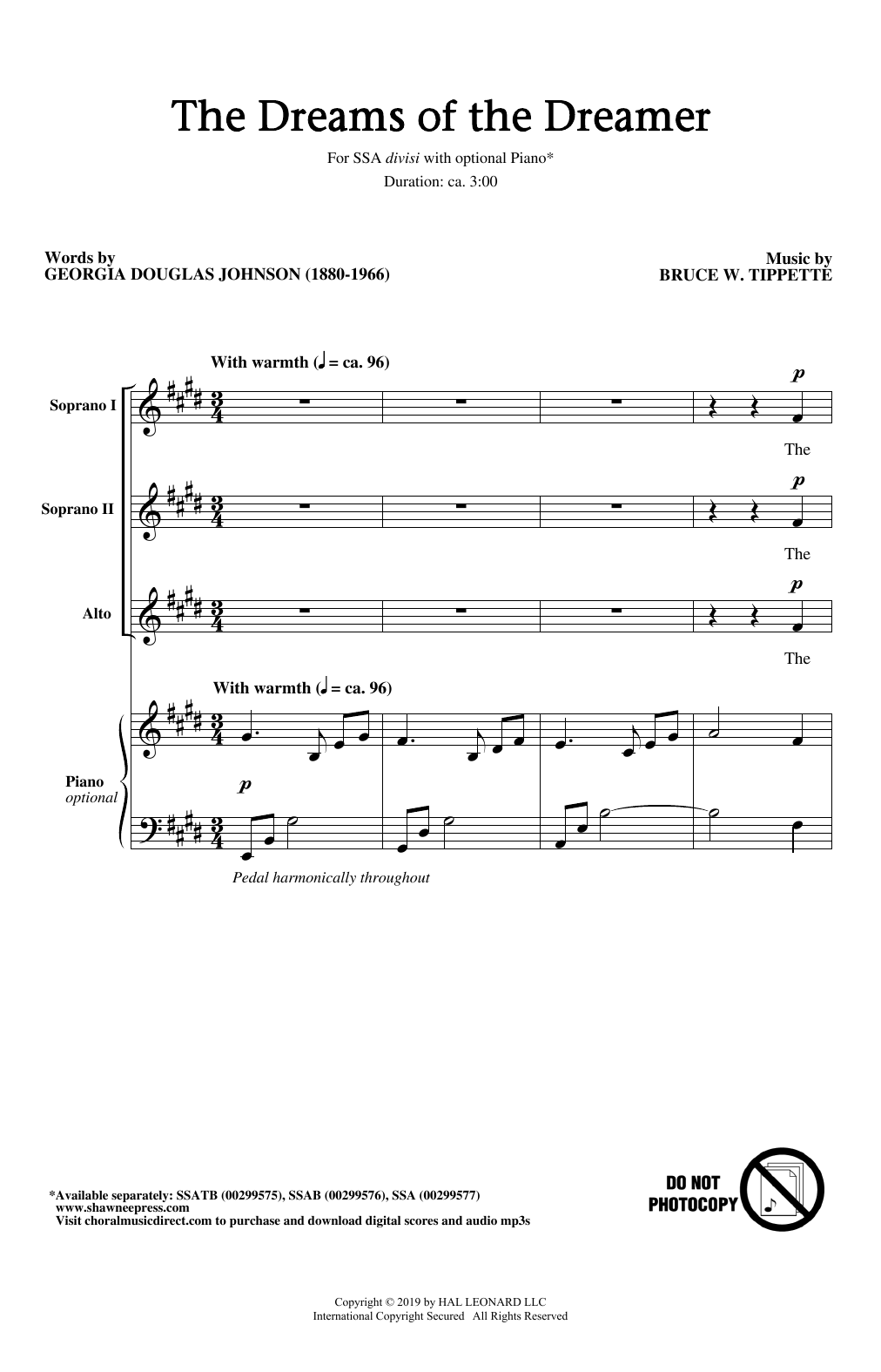 Produktgalerie: Seite 1 von 1 The Dreams Of The Dreamer, Georgia Douglas Johnson and Bruce W. Tippette, Chor