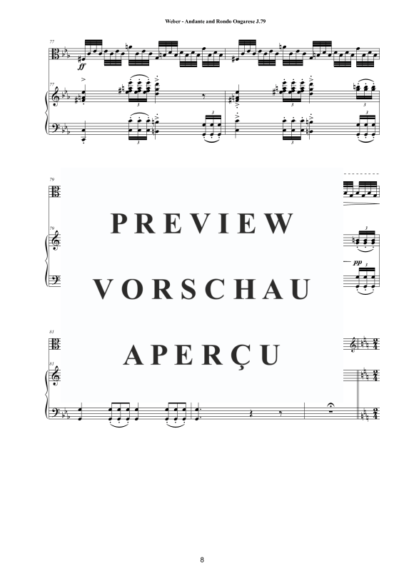 Produktgalerie: Seite 9 von 11 Andante & Rondo Ongarese J. 79, , Viola und Klavier