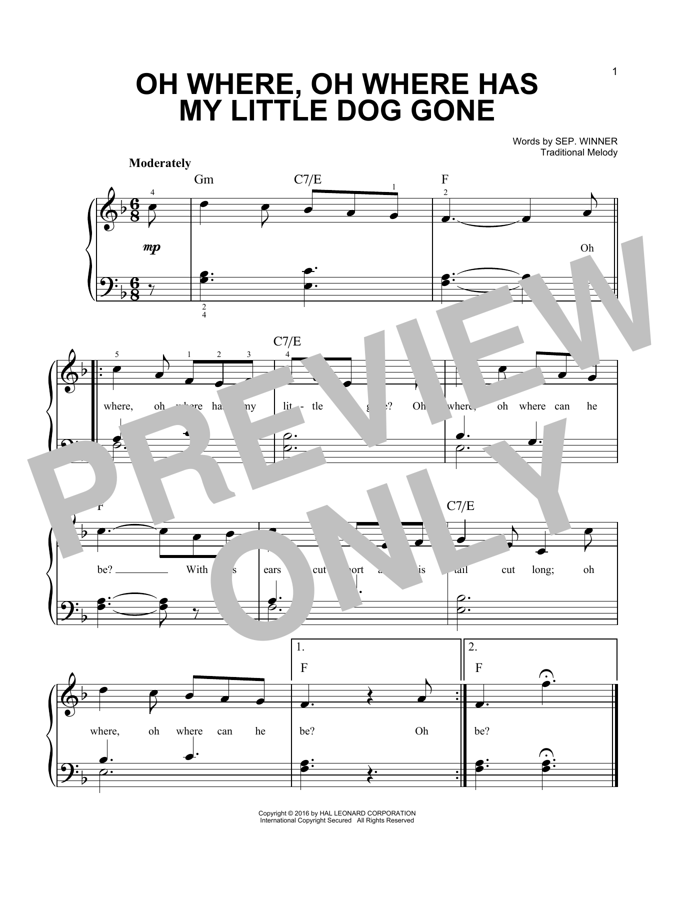 Produktbild zu: Oh Where, Oh Where Has My Little Dog Gone