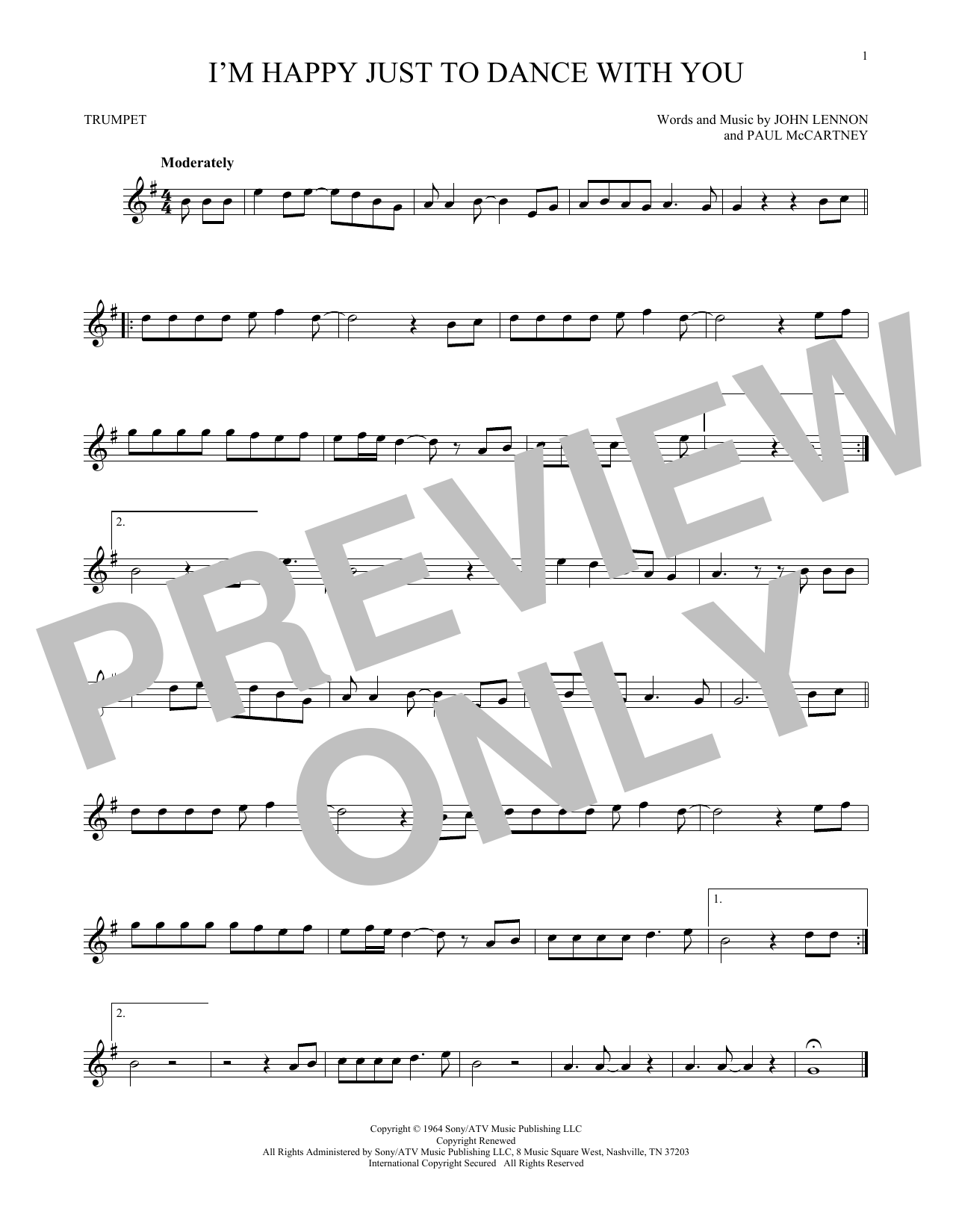 Produktgalerie: Seite 1 von 1 I'm Happy Just To Dance With You, The Beatles, Trompete