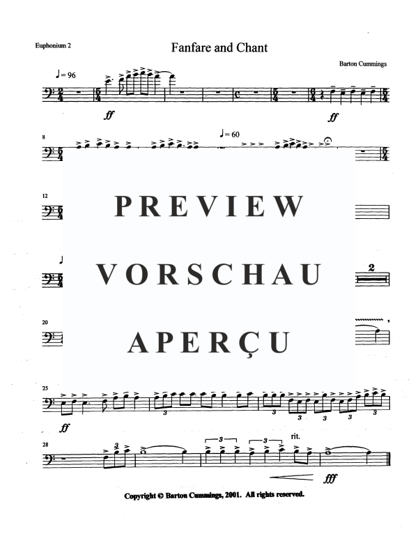Produktgalerie: Seite 8 von 11 Fanfare and Chant, , Tuba Ensemble EEEETT