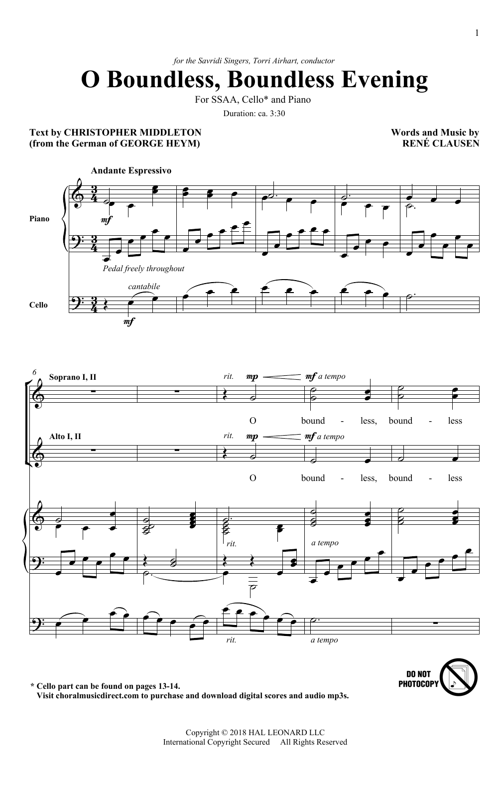 Produktgalerie: Seite 1 von 1 O Boundless, Boundless Evening, René Clausen, Chor