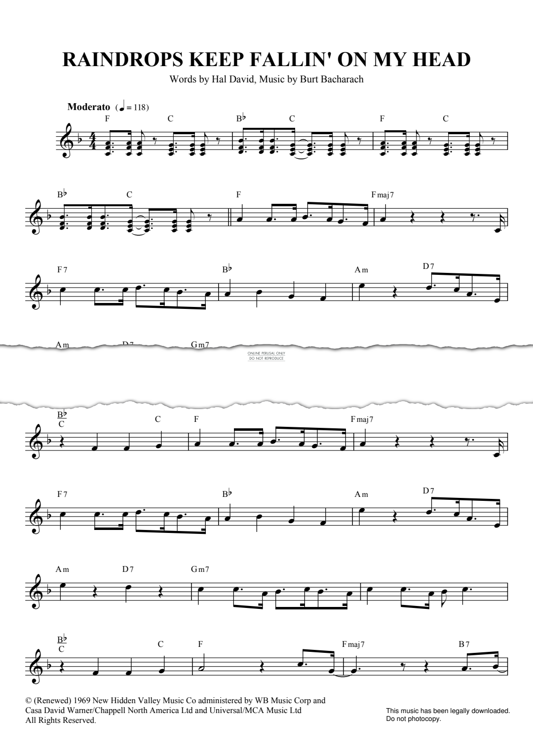 Produktbild zu: Raindrops Keep Fallin' On My Head
