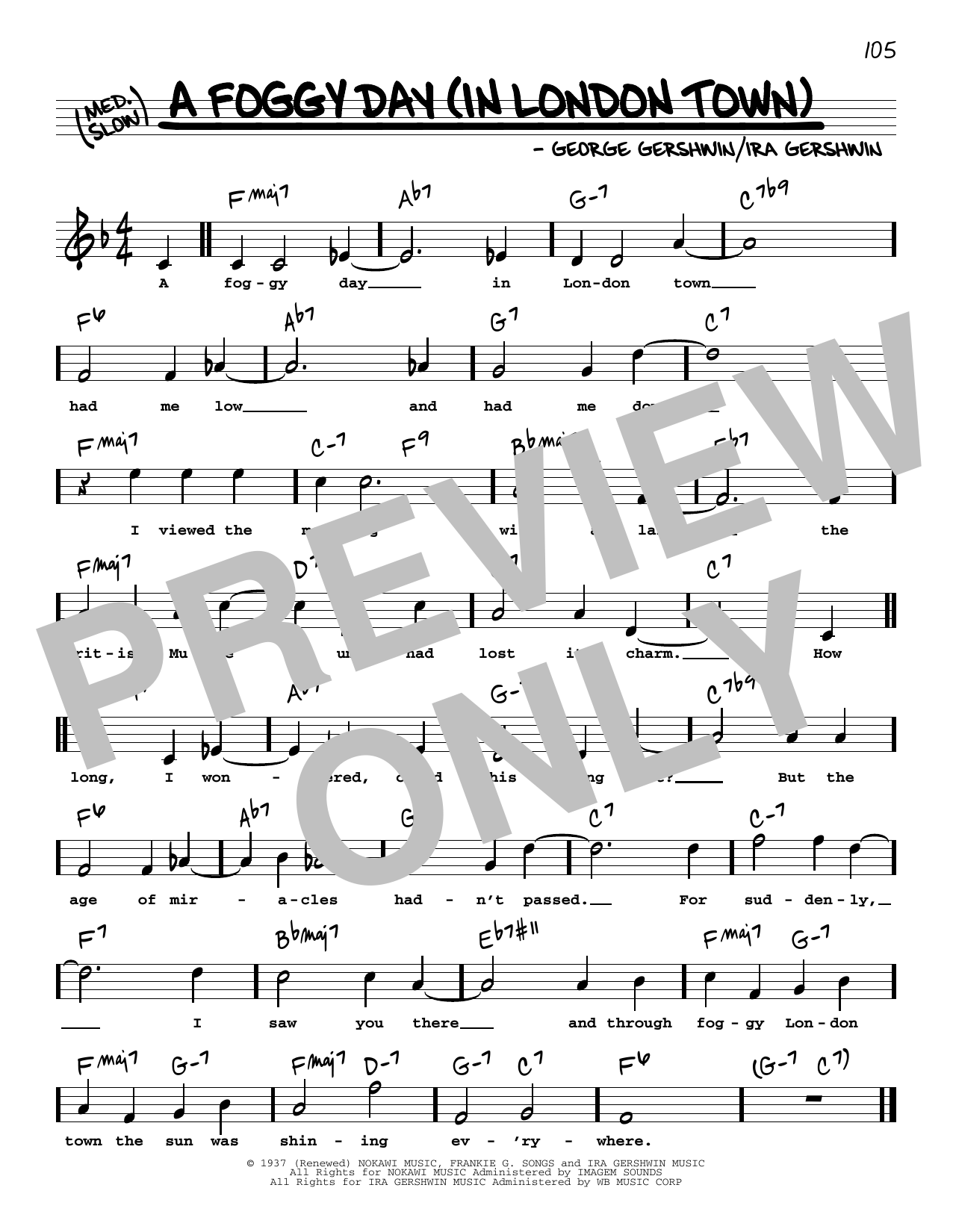 Produktbild zu: A Foggy Day (In London Town) (High Voice) (from A Damsel In Distress)