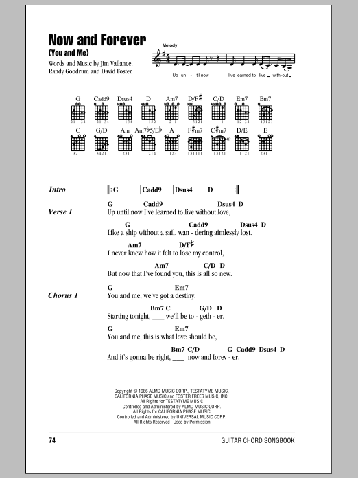 Produktgalerie: Seite 1 von 1 Now And Forever (You And Me), Randy Goodrum, Gitarre
