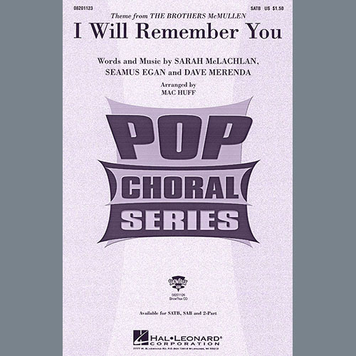cover: I Will Remember You (arr. Mac Huff), Sarah McLachlan, Chor
