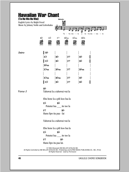 Product gallery: Page 1 of 1 Hawaiian War Chant (Ta-Hu-Wa-Hu-Wai), Bob Wills & His Texas Playboys
