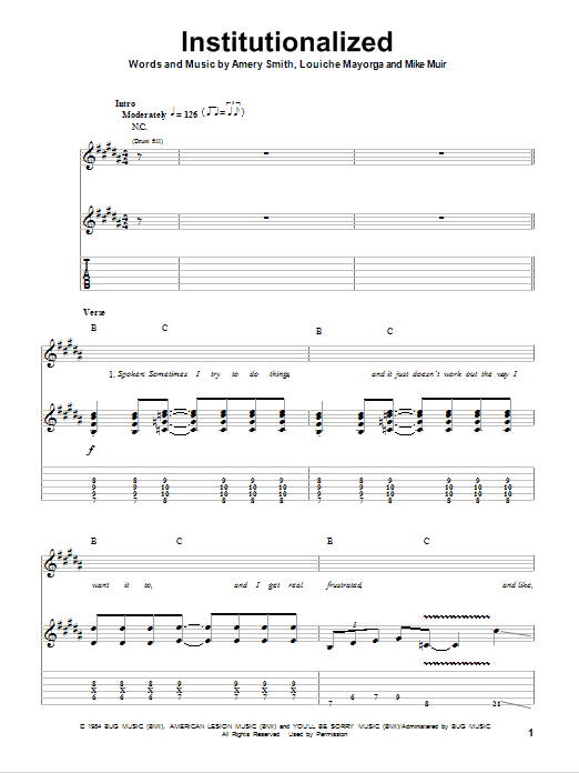 Produktgalerie: Seite 1 von 1 Institutionalized, Suicidal Tendencies, Gitarre