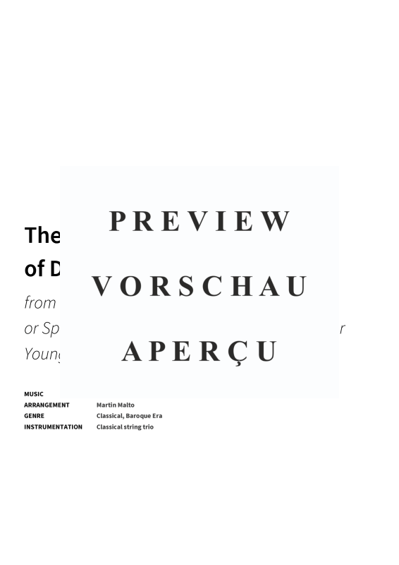 Produktgalerie: Seite 7 von 9 The Prince of Denmark´s March - from A Collection of Ayres for the Harpsichord or Spinett with very Plain & Easey Directions for Young Beginners , , (Streicher Trio)