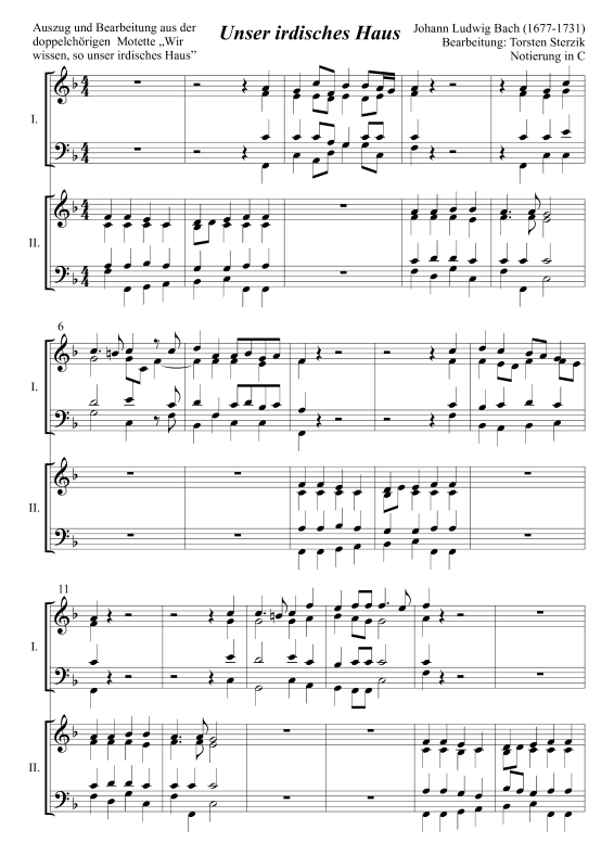 Product picture to: Unser irdisches HausJohann Ludwig Bach