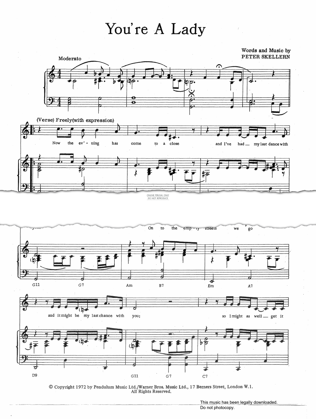 Produktgalerie: Seite 1 von 1 You're A Lady, Peter Skellern, Gesang, Gitarre, Klavier