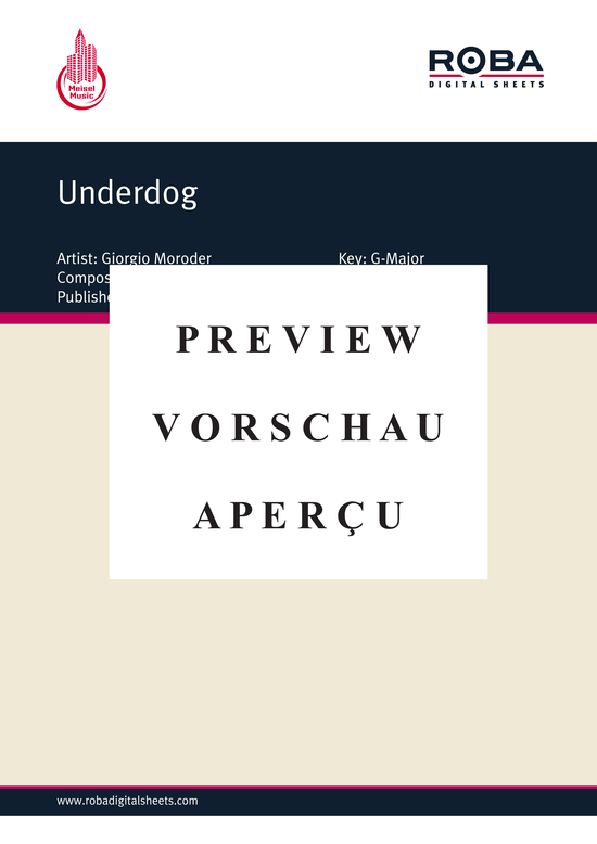 gallery: Underdog , Moroder, 	Giorgio, (Klavier + Gesang)