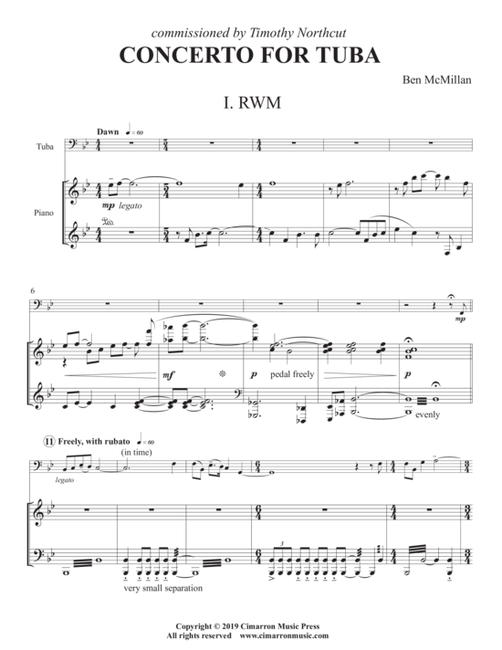 Product picture to: Concerto for Tuba Ben McMillan