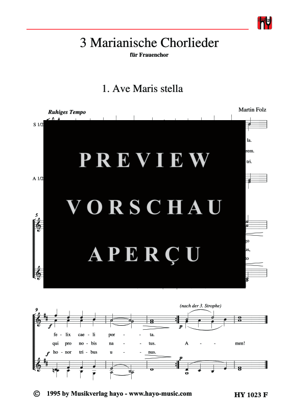 gallery: 3 Marianische Chorlieder, , (Frauenchor SSA)