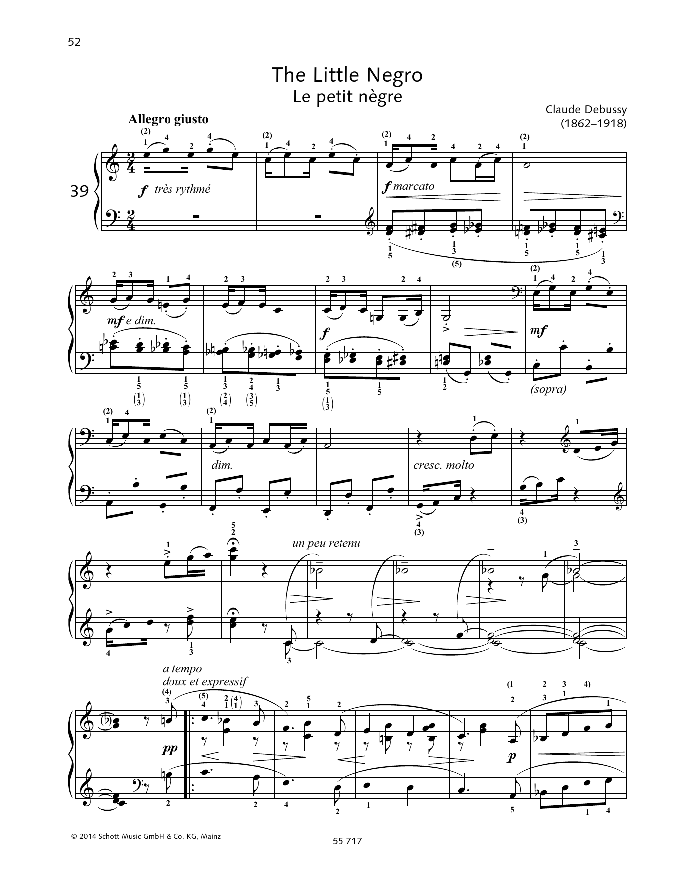 Product gallery: Page 1 of 1 The Little Negro, Claude Debussy