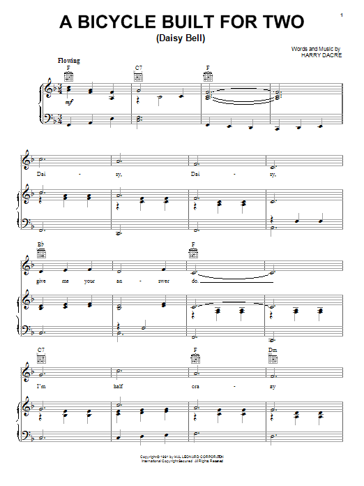 Product picture to:  A Bicycle Built For Two (Daisy Bell) - Harry Dacre