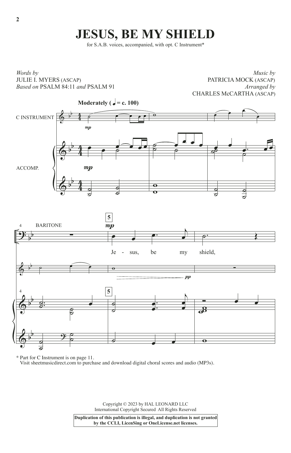 Produktbild zu: Jesus, Be My Shield (arr. Charles McCartha)