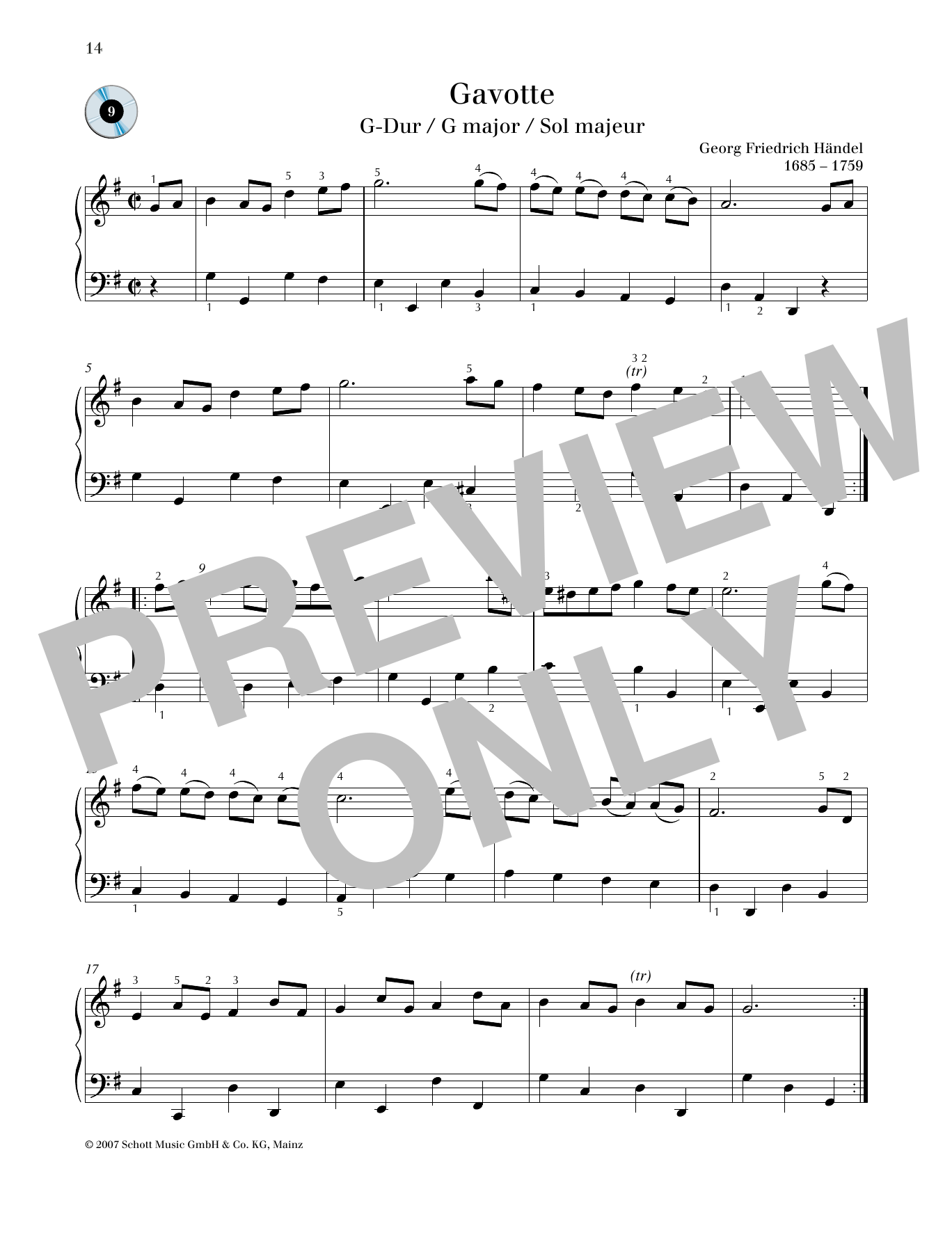 Produktbild zu: Gavotte G major